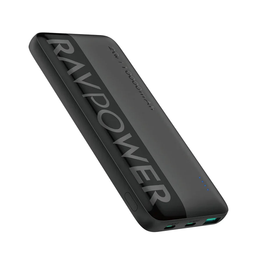 باور بانك RAVPower سعة 10000mAh شحن سريع PD بقدرة 20 واط أسود