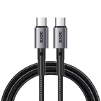 كابل ILOCK مضفر للشحن السريع 65 واط USB-C إلى Type-C 1 متر أسود