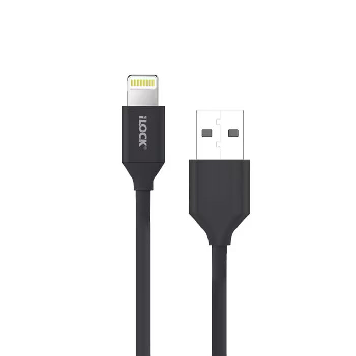 كابل I-Lock للشحن السريع والبيانات USB-A إلى Lightning بطول 1 متر