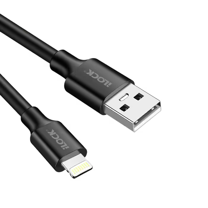 كابل I-Lock للشحن السريع والبيانات USB-A إلى Lightning بطول 1 متر