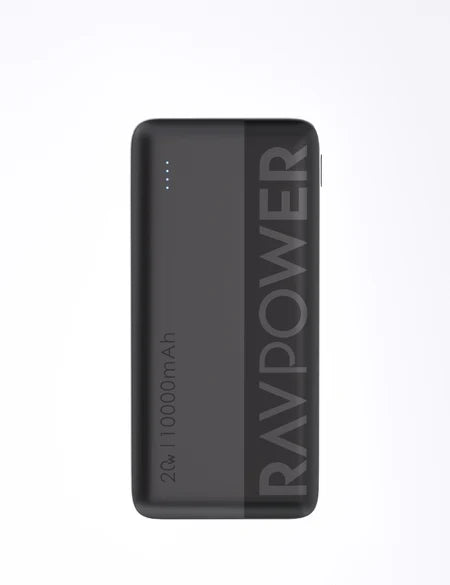 باور بانك RAVPower سعة 10000mAh شحن سريع PD بقدرة 20 واط أسود