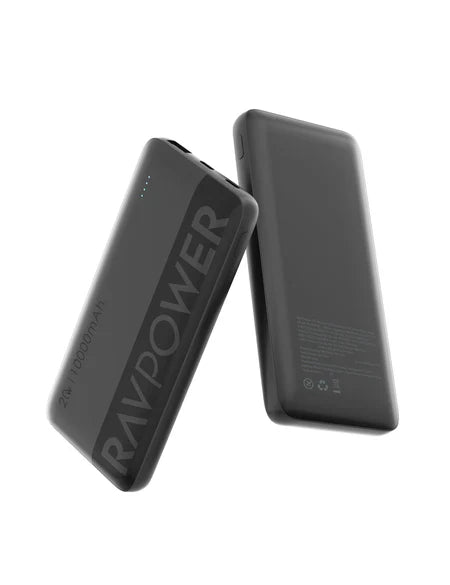 باور بانك RAVPower سعة 10000mAh شحن سريع PD بقدرة 20 واط أسود