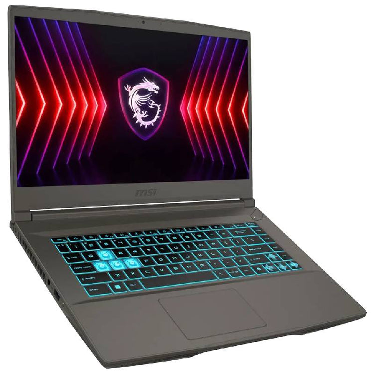 لابتوب MSI Thin 15 B13UCX للألعاب بمعالج Intel Core i7-13620H، SSD، 16GB RAM، كارت NVIDIA GeForce RTX 2050 4GB، شاشة 15.6 بوصة FHD رمادي كوزموس