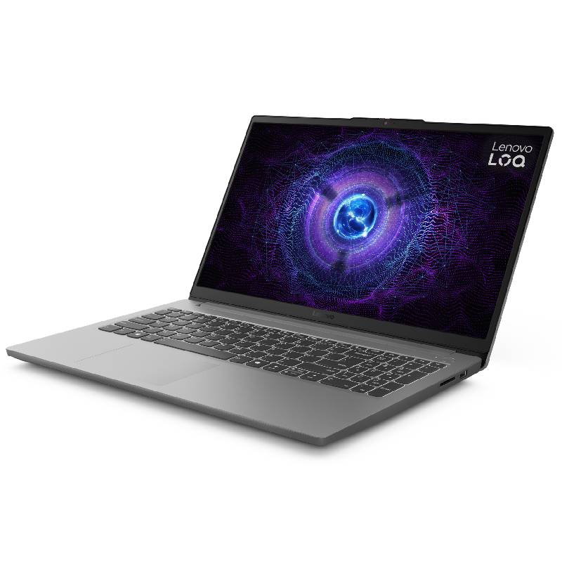 لابتوب لينوفو LOQ Essential 15IAX9E للألعاب بمعالج Intel Core i5-12450HX، 16GB RAM، SSD، كارت NVIDIA GeForce RTX 3050 6GB، شاشة 15.6 بوصة بتردد 144Hz رمادي لونا