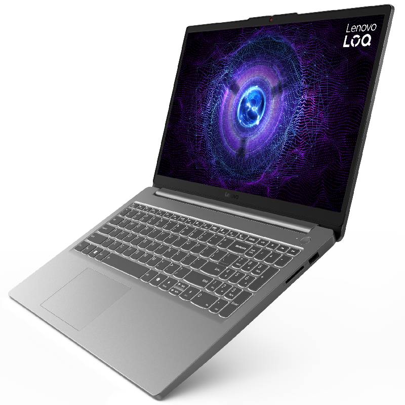 لابتوب لينوفو LOQ Essential 15IAX9E للألعاب بمعالج Intel Core i5-12450HX، 16GB RAM، SSD، كارت NVIDIA GeForce RTX 3050 6GB، شاشة 15.6 بوصة بتردد 144Hz رمادي لونا