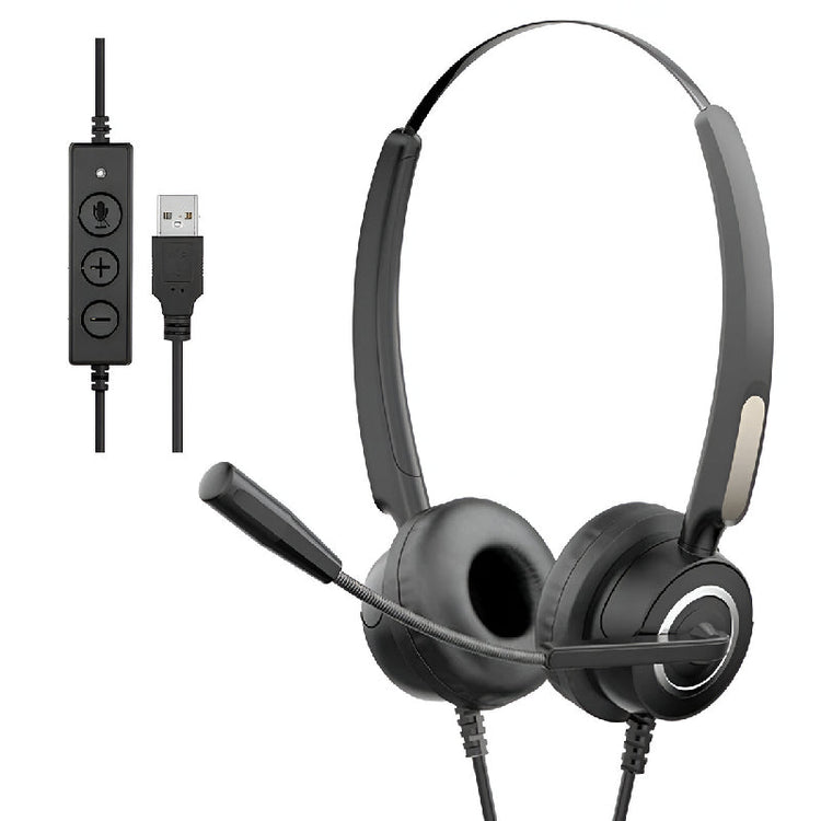 ‏⁦HP⁩ ⁦DHE-8000⁩ سماعة رأس سلكية ⁦USB⁩ مع ميكروفون