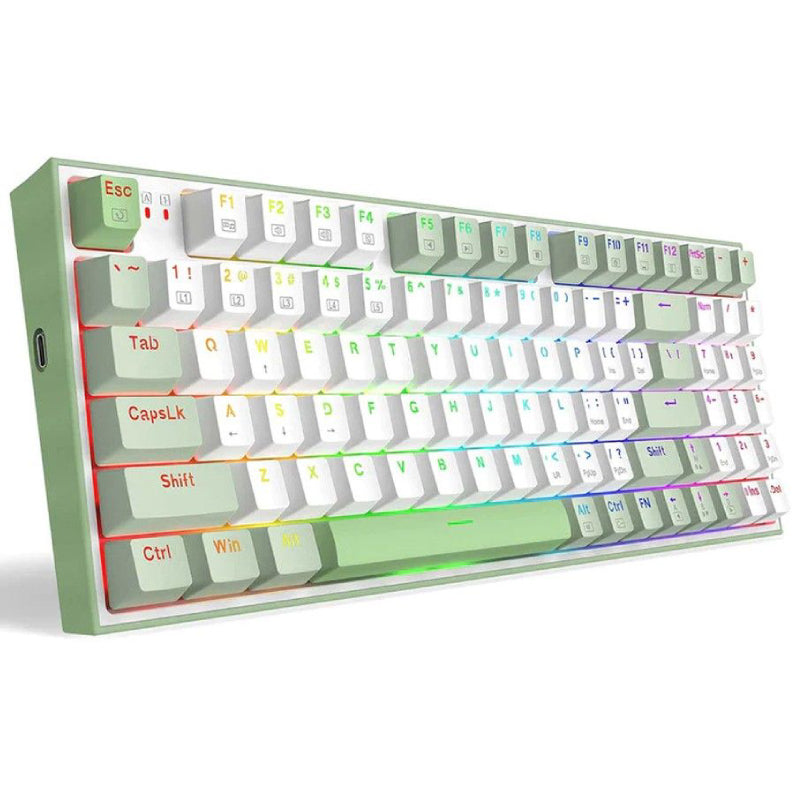 ريدراجون S134 Ultimate Gaming Rig لوحة مفاتيح وماوس ميكانيكية للألعاب أبيض مع ماتشا