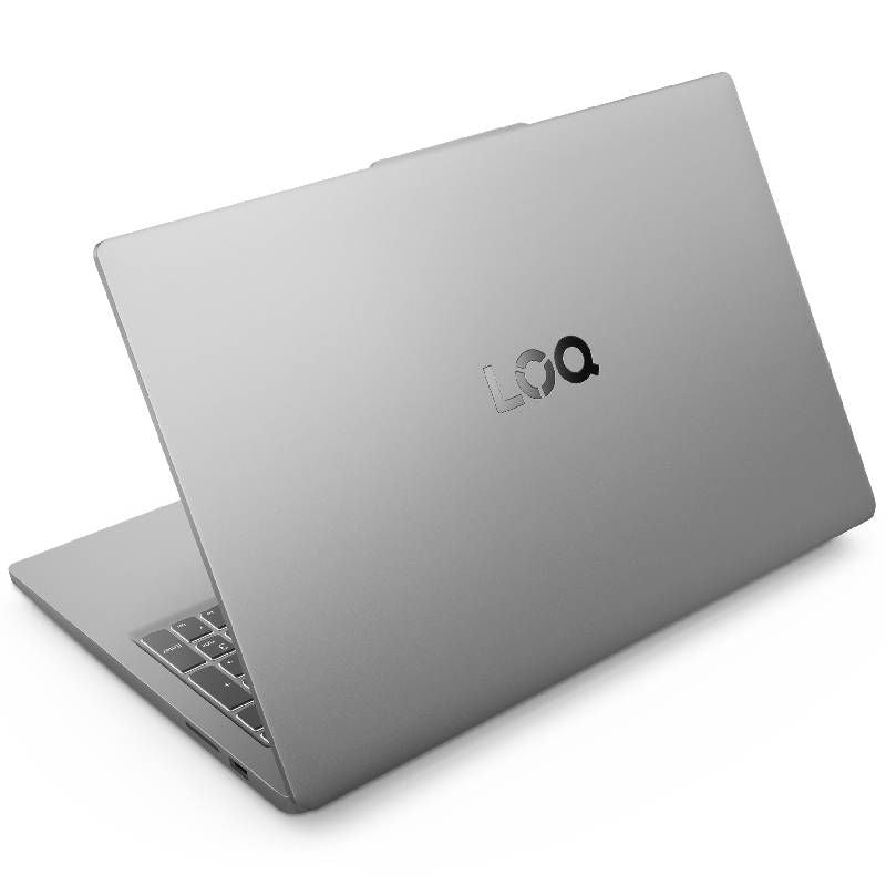 لابتوب لينوفو LOQ Essential 15IAX9E بمعالج Intel Core i5-12450HX، 16GB RAM، SSD، كارت NVIDIA GeForce RTX 3050 6GB، شاشة 15.6 بوصة FHD بتردد 144Hz، ويندوز 11 رمادي لونا