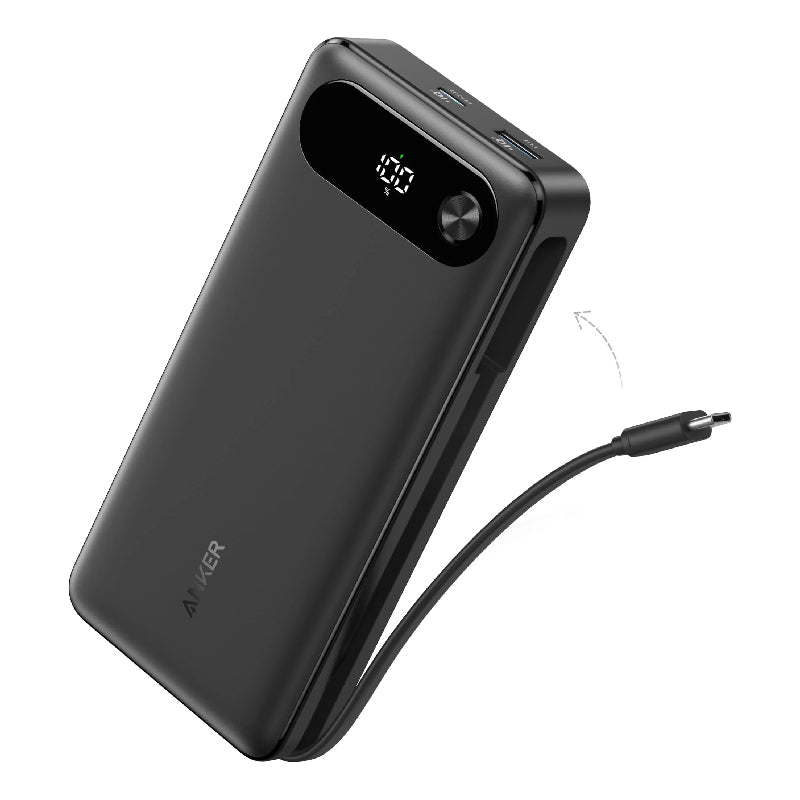 انكر 20000 مللي أمبيرباور بانك، 87 واط، كابل USB-C مدمج،