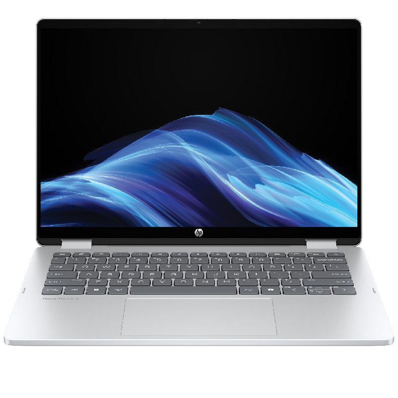لابتوب HP OmniBook 5 Flip بمعالج Intel Core i5-1334U، 8GB، SSD، كارت Intel Iris Xe، شاشة 14 بوصة 2K، ويندوز 11، موديل 15-fp0004ne فضي جلاسير