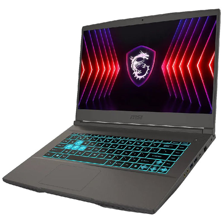 لابتوب MSI Thin 15 B2RVE بمعالج Intel Core 7 240H، 16GB، SSD، كارت NVIDIA GeForce RTX 4050، شاشة 15.6 بوصة FHD رمادي كوزموس