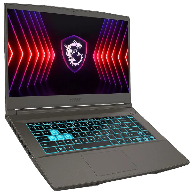 لابتوب MSI Thin 15 B2RVE بمعالج Intel Core 7 240H، 16GB، SSD، كارت NVIDIA GeForce RTX 4050، شاشة 15.6 بوصة FHD رمادي كوزموس