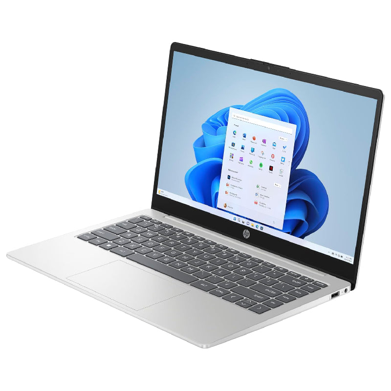 لابتوب HP 14-em0025ne بمعالج AMD Ryzen 5 7520U، 8GB RAM، SSD، كارت AMD Radeon، شاشة 14 بوصة FHD، ويندوز 11 فضي