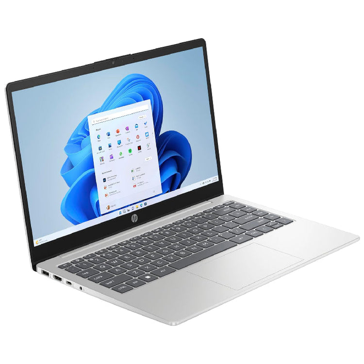 لابتوب HP 14-em0025ne بمعالج AMD Ryzen 5 7520U، 8GB RAM، SSD، كارت AMD Radeon، شاشة 14 بوصة FHD، ويندوز 11 فضي