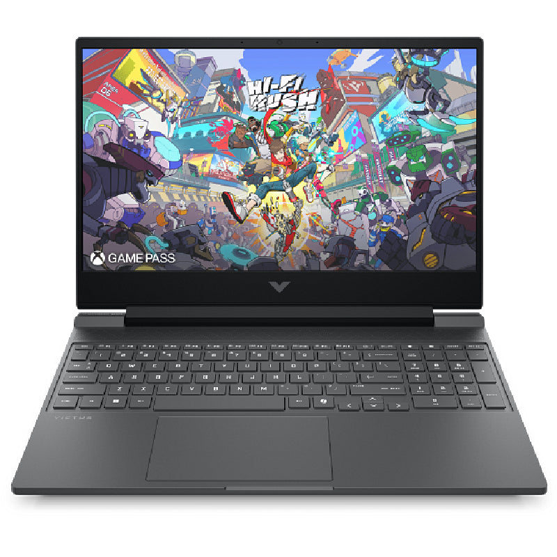لابتوب HP Victus للألعاب بمعالج AMD Ryzen 7 7445H، 16GB RAM، SSD، كارت NVIDIA GeForce RTX 2050، شاشة 15.6 بوصة FHD، ويندوز 11، موديل 15-fb3014ne فضي ميكا