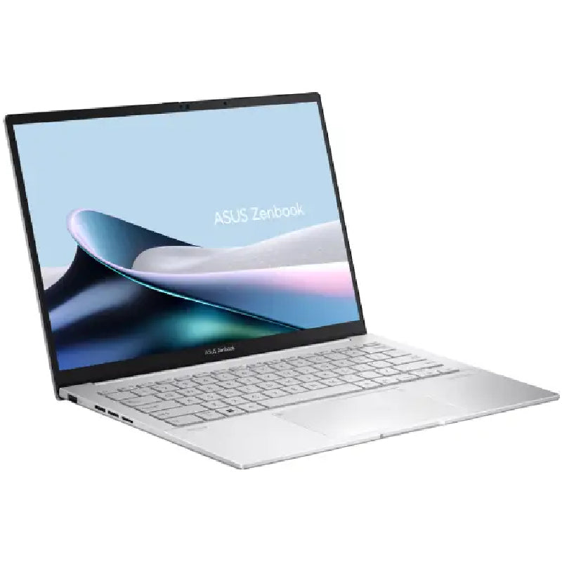 لابتوب ASUS ZenBook 14 بمعالج Intel Core Ultra 9 285H، 32GB RAM، SSD، كارت Intel Arc، شاشة 14 بوصة 3K، ويندوز 11، موديل UX3405CA-PZ009W فضي