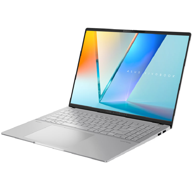 لابتوب ASUS VivoBook S16 بمعالج AMD Ryzen AI 7 350، 24GB RAM، SSD، كارت AMD Radeon، شاشة 16 بوصة 3K، ويندوز 11، موديل M5606KA-RI417W فضي