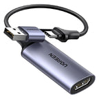 يوجرين 40189 موزع USB 2.0 عالي الدقة بطاقة التقاط فيديو