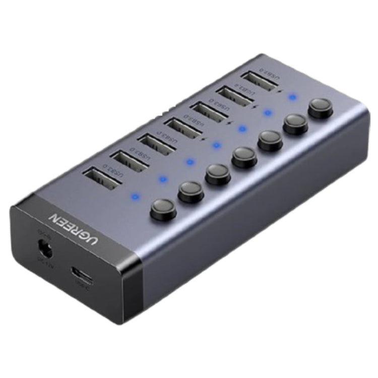 يوجرين 90307 موزع USB-C إلى 7 منافذ USB-A 3.0 DC 12V