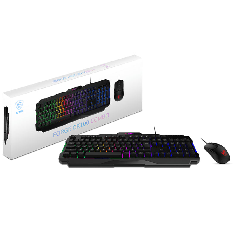أم اس اي Forge GK100 كومبو لوحة مفاتيح وماوس
