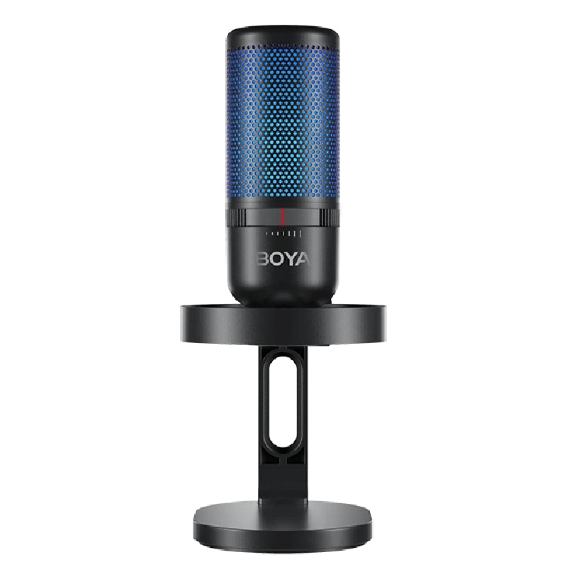 بويا BY-K3 USB RGB ميكروفون صوت استوديو، توصيل وتشغيل، إضاءة RGB