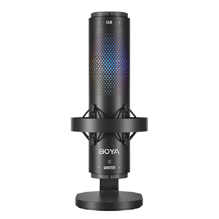 بويا BY-K9 USB RGB ميكروفون صوت استوديو، توصيل وتشغيل، إضاءة RGB