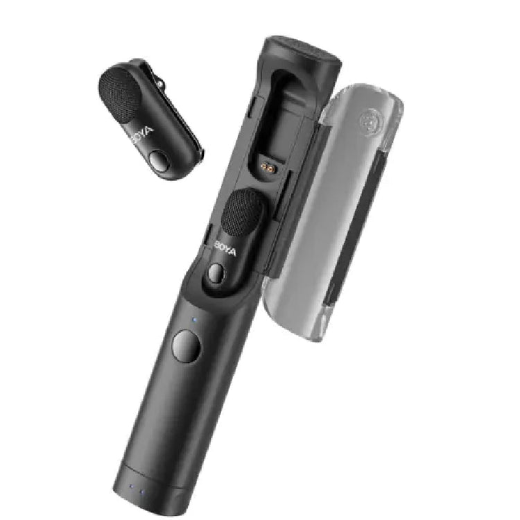 بويا Magic-03 ميكروفون لاسلكي بتقنية الذكاء الاصطناعي، قابل للتحويل، بمنفذ USB-C ومنفذ ‎3.5 مم مع علبة شحن