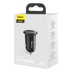 بايسوس Grain Pro شاحن سيارة، 30 واط، منفذ USB مزدوج 4.8 أمبير، CCALLP-01