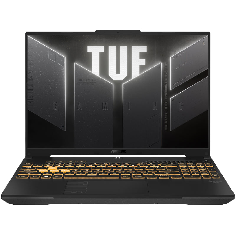 أسوس TUF F16 لابتوب ألعاب، Intel® Core™ 5 210H، DDR5 رامات 8 جيجابايت، SSD بسعة 512 جيجابايت، بطاقة رسومات NVIDIA® GeForce RTX™ 3050، شاشة 16 بوصة FHD+، ويندوز 11، FX607VJB-RL805W رمادي
