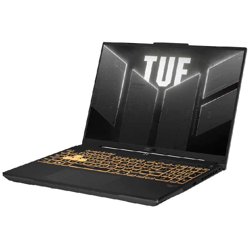 أسوس TUF F16 لابتوب ألعاب، Intel® Core™ 5 210H، DDR5 رامات 8 جيجابايت، SSD بسعة 512 جيجابايت، بطاقة رسومات NVIDIA® GeForce RTX™ 3050، شاشة 16 بوصة FHD+، ويندوز 11، FX607VJB-RL805W رمادي