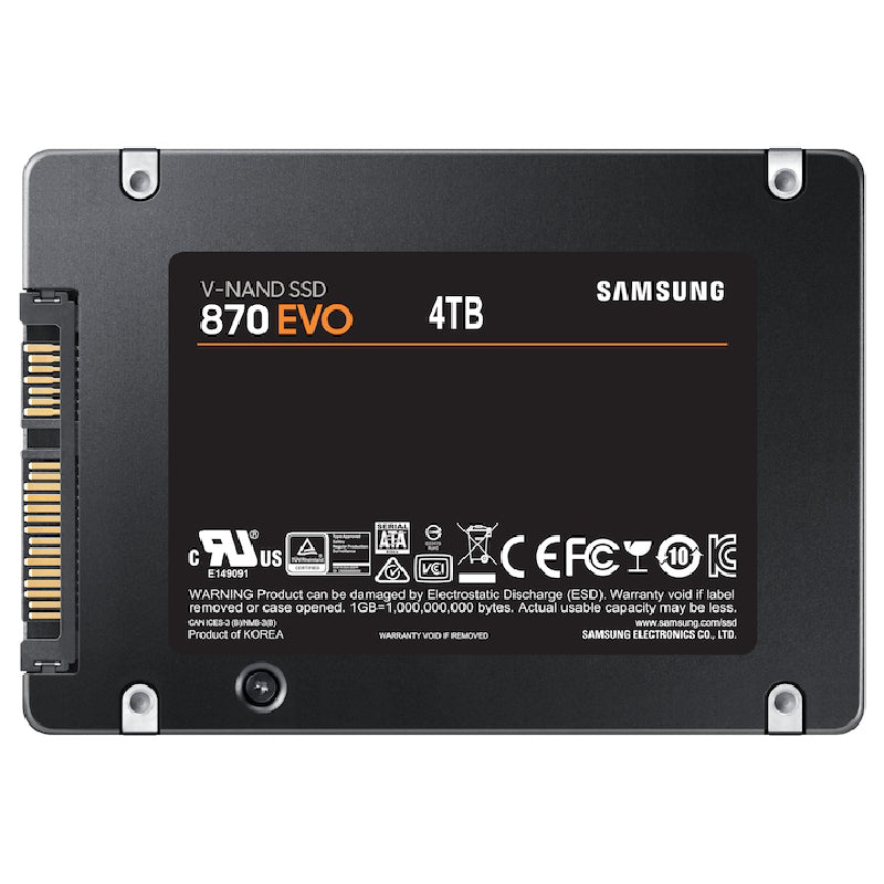 سامسونج إيفو 870 قرص صلب SSD، 4 تيرابايت، SATA، 2.5 بوصة، MZ
