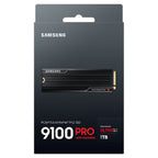 Samsung 9100 Pro Heatsink قرص صلب SSD، NVMe-M2، سعة 1 تيرابايت، VAP1T0CW