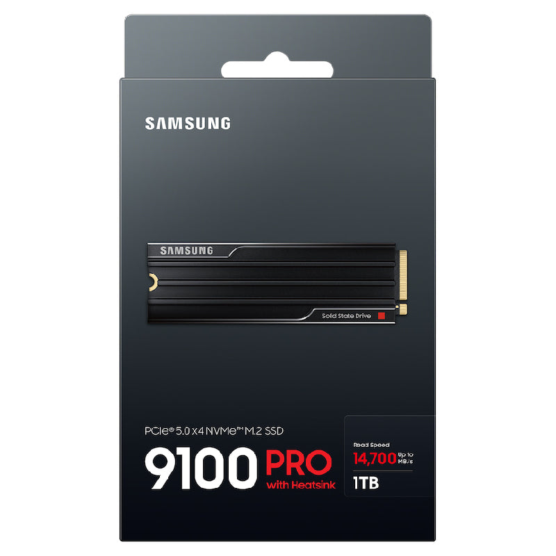 Samsung 9100 Pro Heatsink قرص صلب SSD، NVMe-M2، سعة 1 تيرابايت، VAP1T0CW