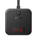 بايسوس PowerCombo Cube مشترك حائط مع موزع USB-C، 30 واط، 1.5 متر