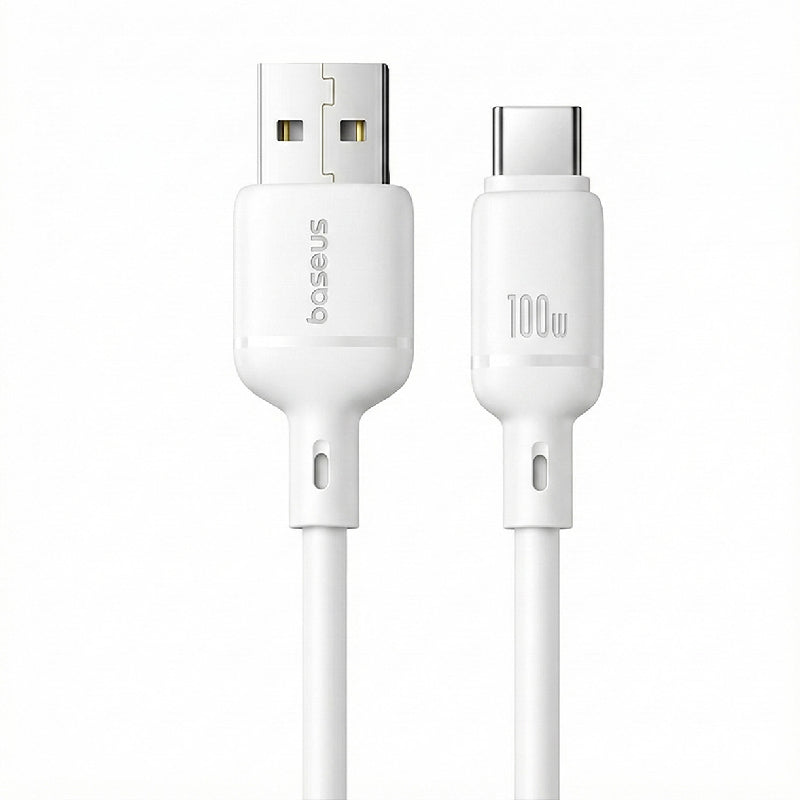 بايسوس Silky Series كابل، من USB-A إلى Type-C، 3 أمبير، 1 متر