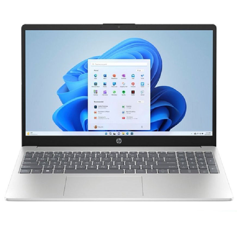 لابتوب HP 15-fd0321ne بمعالج Intel Core 5 120U، 24GB RAM، SSD، كارت Intel Graphics، شاشة 15.6 بوصة FHD، ويندوز 11 فضي
