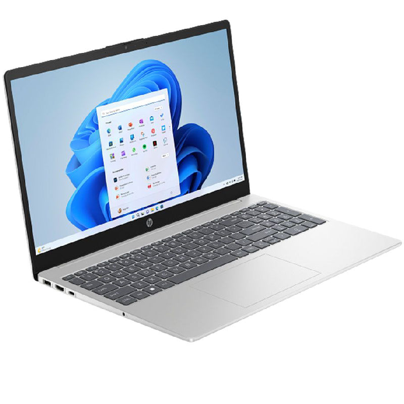 لابتوب HP 15-fd0321ne بمعالج Intel Core 5 120U، 24GB RAM، SSD، كارت Intel Graphics، شاشة 15.6 بوصة FHD، ويندوز 11 فضي