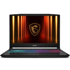 لابتوب MSI Katana 15 HX B14WFK بمعالج Intel Core i7-14700HX، 16GB RAM، SSD، كارت NVIDIA GeForce RTX 5060، شاشة 15.6 بوصة QHD، ويندوز 11 أسود