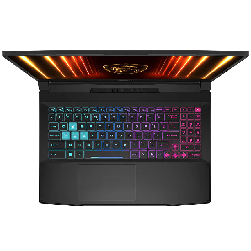 لابتوب MSI Katana 15 HX B14WFK بمعالج Intel Core i7-14700HX، 16GB RAM، SSD، كارت NVIDIA GeForce RTX 5060، شاشة 15.6 بوصة QHD، ويندوز 11 أسود