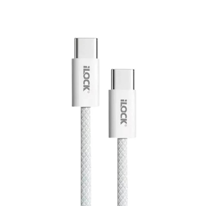 كابل iLook USB-C إلى USB-C مضفر بطول 1 متر 240 وات PD أسود