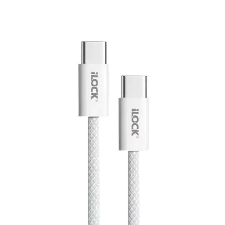 كابل iLook USB-C إلى USB-C مضفر بطول 1 متر 240 وات PD أسود
