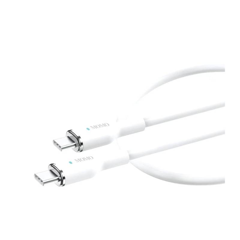 كابل MOMO Type-C إلى Type-C بطول 1 متر 60 وات MO-011104 أبيض