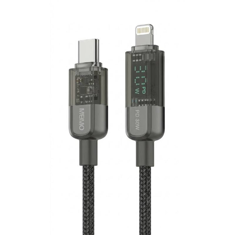 كابل MOMO Type-C إلى Lightning LED بطول 1.2 متر 30 وات MO-011016 أسود