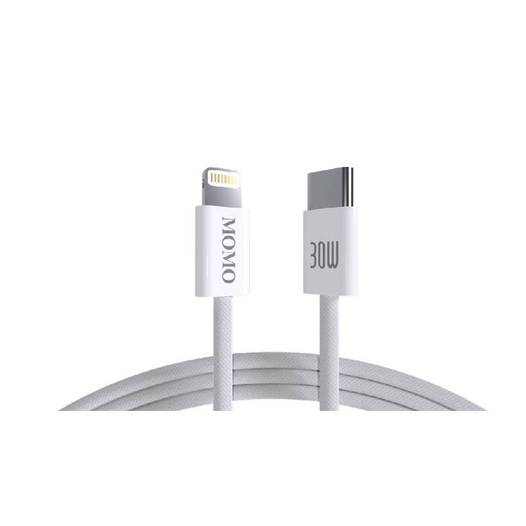كابل MOMO Type-C إلى Lightning بطول 1 متر 30 وات MO-011109 أبيض