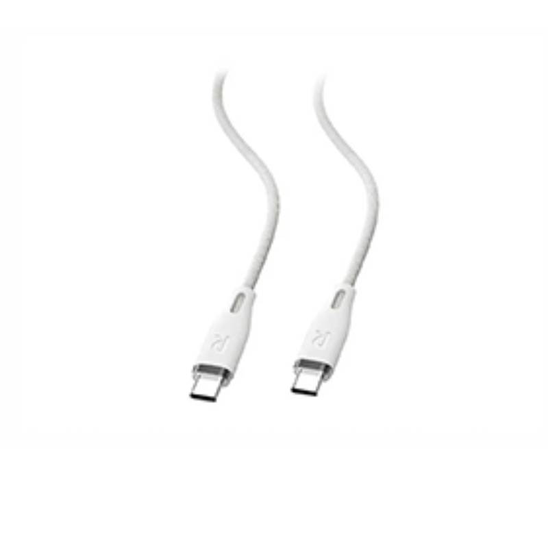 كابل RAVPower Type-C إلى Type-C نايلون 60 وات، 1.2 متر، RP-CB1037 أبيض