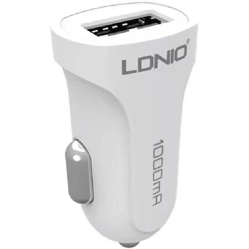 شاحن سيارة LDNIO C17 للآيفون 12 وات أبيض