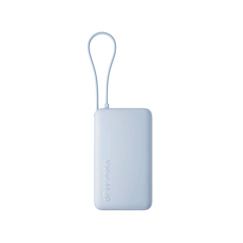 باور بانك Xiaomi بسعة 10000 مللي أمبير، شحن سريع 67 واط مع كابل USB-C مدمج