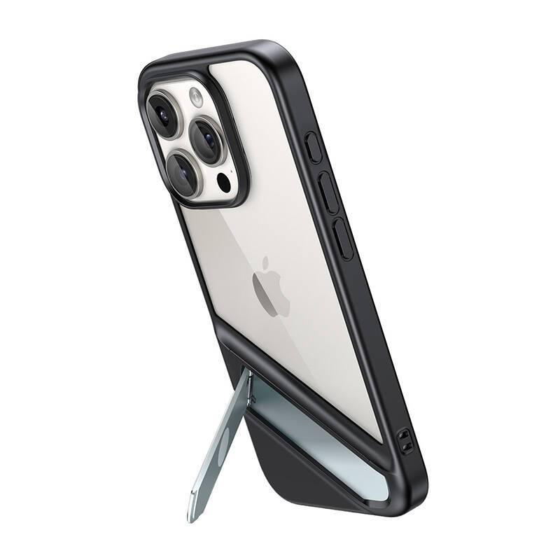 جراب ظهر UGREEN لهاتف iPhone 15 مع حامل Kickstand LP737 أسود