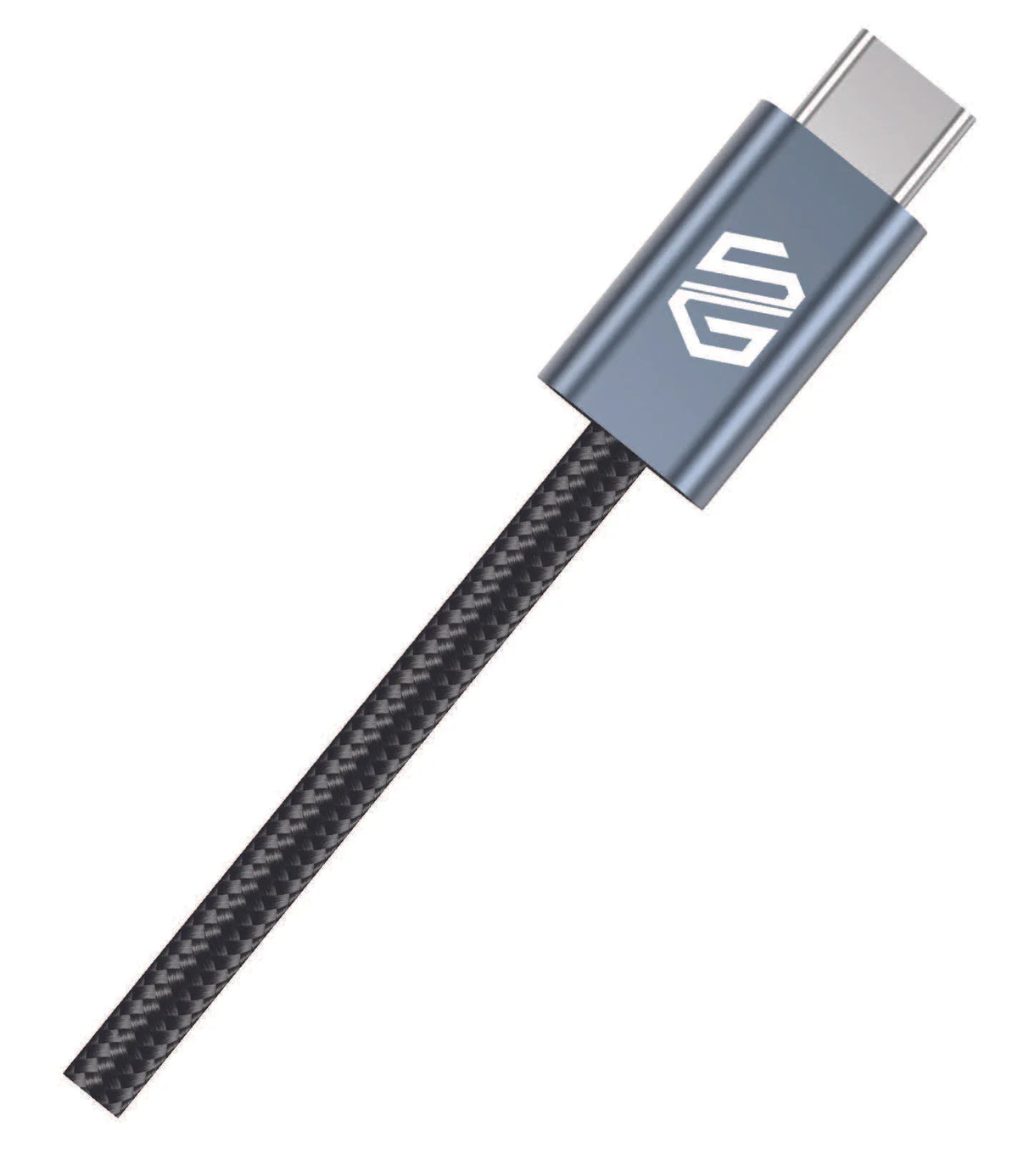 كابل Smart Gate USB-C إلى USB-C مضفر بالألومنيوم بطول 1.5 متر 100 وات أسود