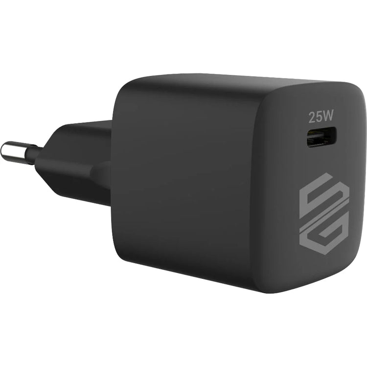 شاحن حائط Smart Gate، 25 وات PD، بمنفذ USB-C أسود